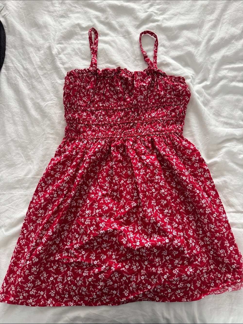 Girls Red Floral Sundress